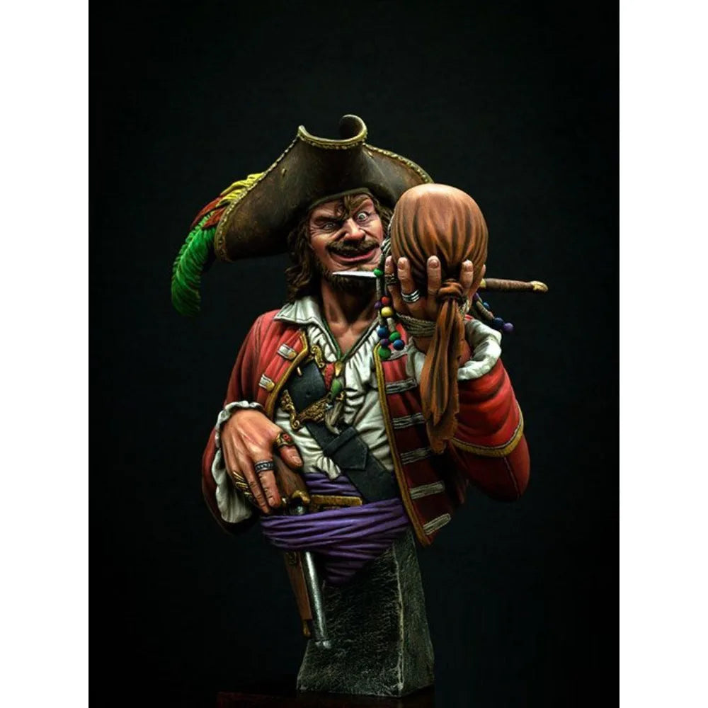 1/9 Pirate Resin What Do You Think? Character Bust Blank Model DIY 3D Printing Unassembled Unpainted Self-assembly Craft