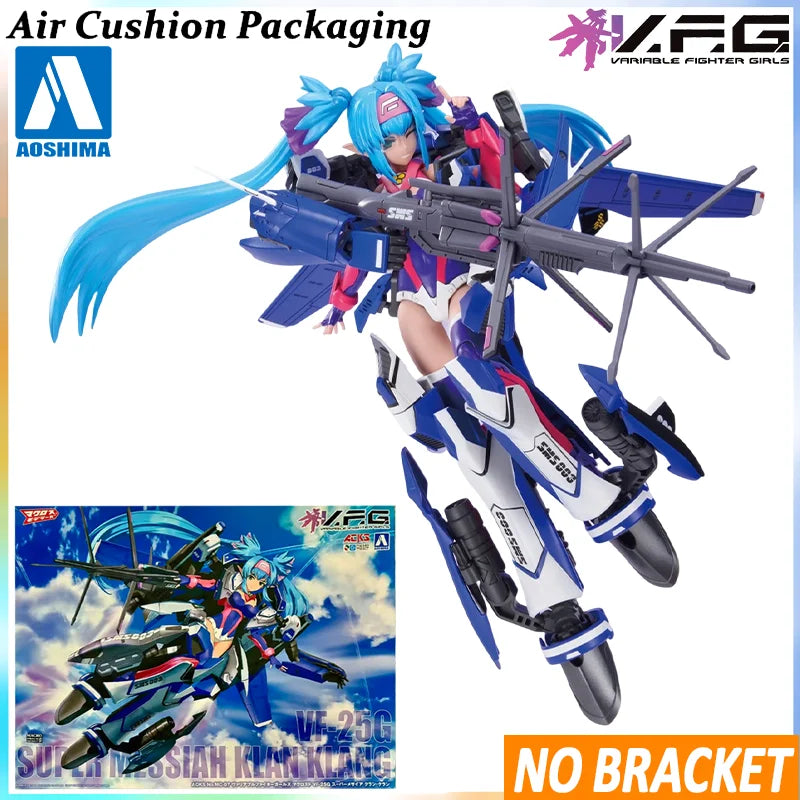AOSHIMA Genuine V. F.G ACKS Series Macross DELTA MC-07 VF-25G MC-08 VF-31D Skuld Sp Anniversary Action Figures Model Toys Gifts