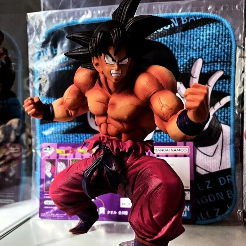 GREEN CAT Bandai Banpresto Dragon Bal Ichiban Kuji Earth 2 C Reward Kaiohken Son Goku Anime Figure Model Desktop Ornaments Gift