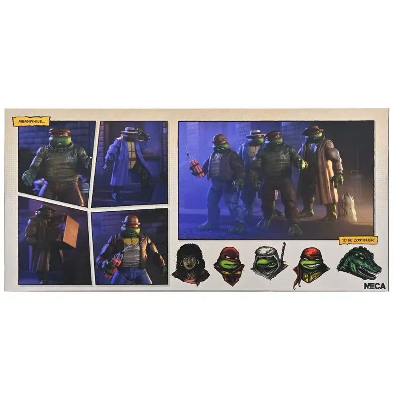 NECA 54510 TMNT Action Figure Teenage Mutant Ninja Turtle Mafia Figurine Anime Eastman and Laird's 7-Inch Model Original Gift
