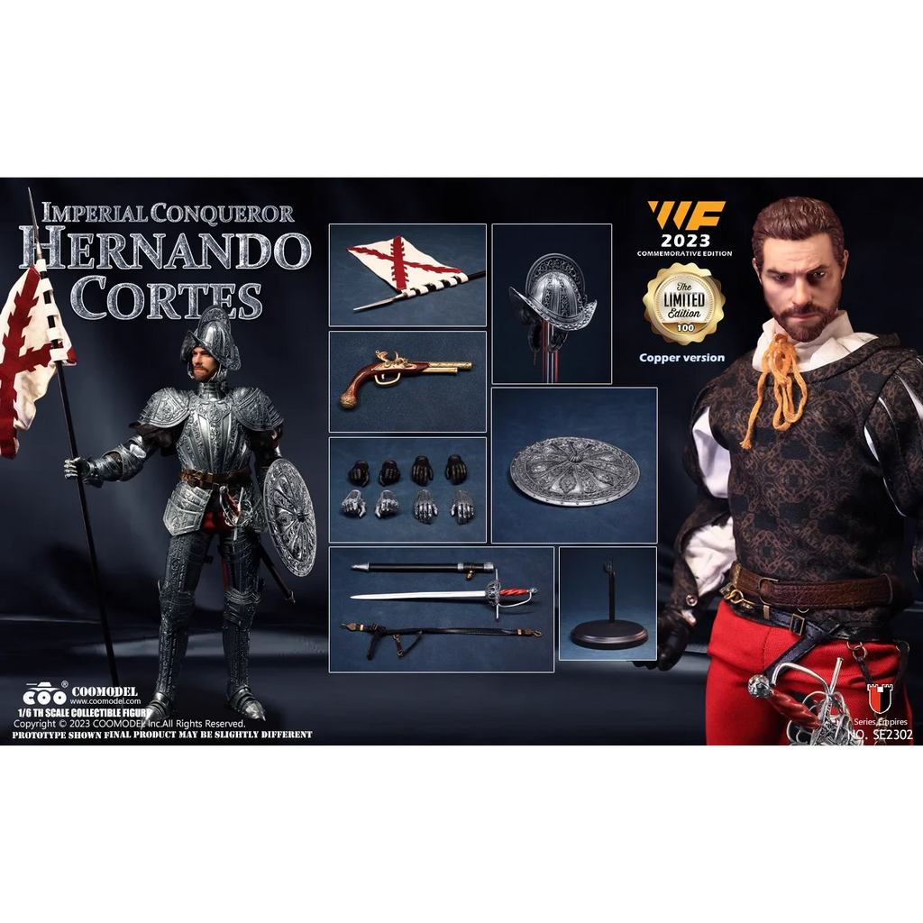 COOMODEL 1/6 Imperial Conqueror Hernando Cortes SE2301 WF Brass SE2302 WF Bronze Commemorative Edition Action Figure Model