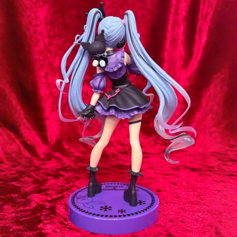 Pre Sale Original FuRyu Trio-Try-iT Hatsune Miku & Kuromi 19CM Action Figure Anime Collectible Model Kawaii Doll Decoration Toy