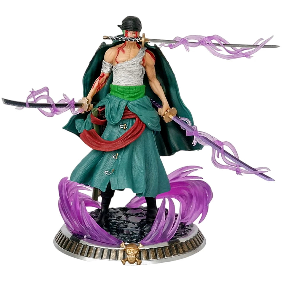 21cm One Piece Anime Figure Bath Blood Roronoa Zoro PVC Model Action Figure Collection Exquisite Birthday Christmas Gifts