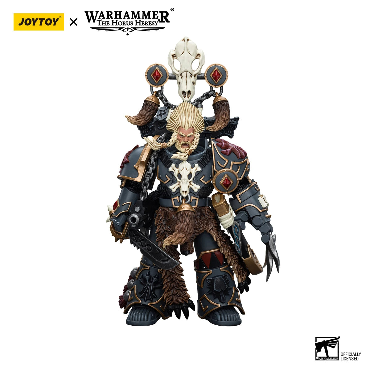 Joy Toy Warhammer 40K Space Wolves Geigor Fell-Hand Action Figure 1/18 12cm Collectible Children Toys Warhammer Birthday Gift