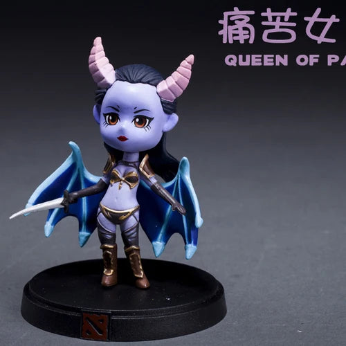 Dota 2 Figure Action Heroes Set Jakiro Shadow Fiend Snapfire Earthshaker Drow Ranger Rubick Treant PVC Q Version 4" Toy Doll