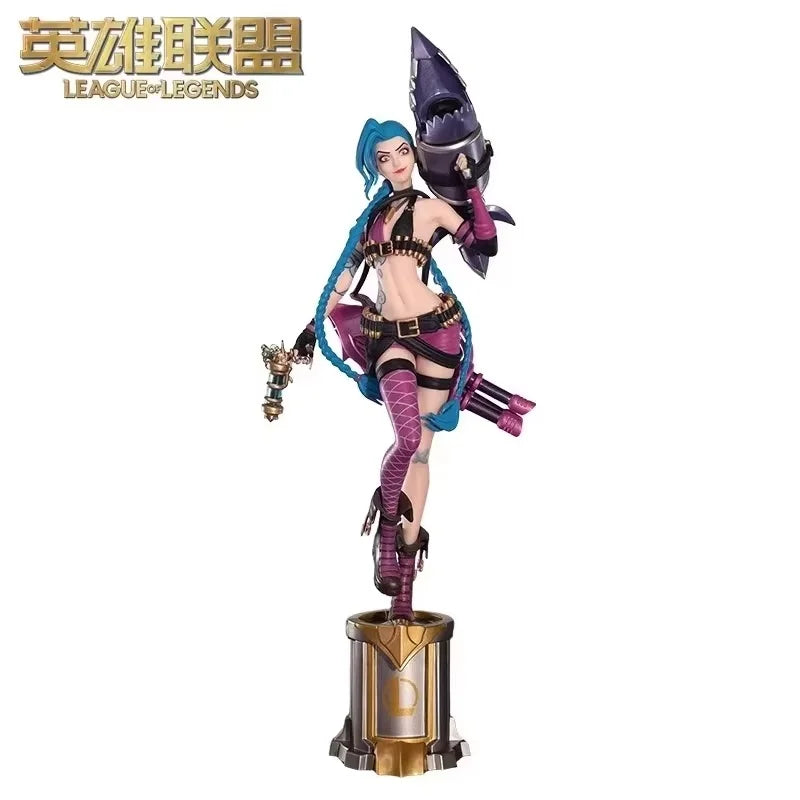 League Of Legends Cmge Jinx Action Figure 3d Modeling Pen Anime Figures Ornament Game Peripherals Trendy Toy Customized Toy