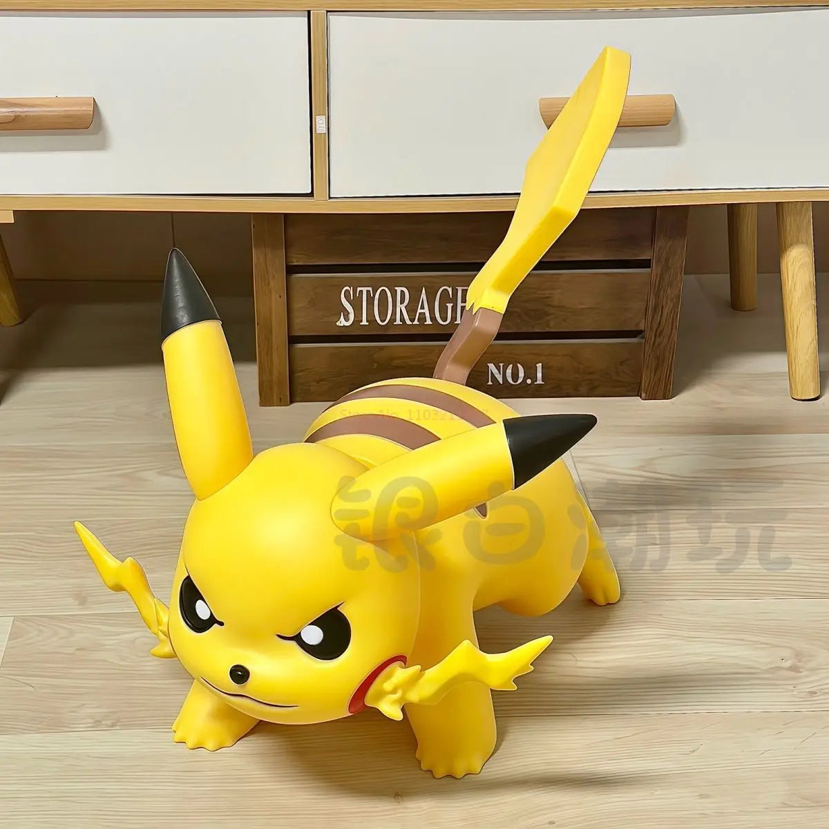 New Pokemon 1:1 Big Size Pikachu Anime Figure Light Pocket Monster Cartoon Action Figurines Model Customized Toys Decor Gifts