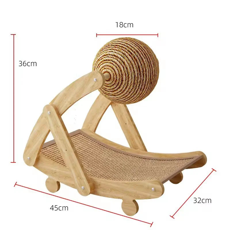 Durable Vertical Cat Scratcher With Sisal Ball Sisal Cat Sofa Resistant No Crumbs For Kittens Indoor Cats Pet Claw Grinding Toy
