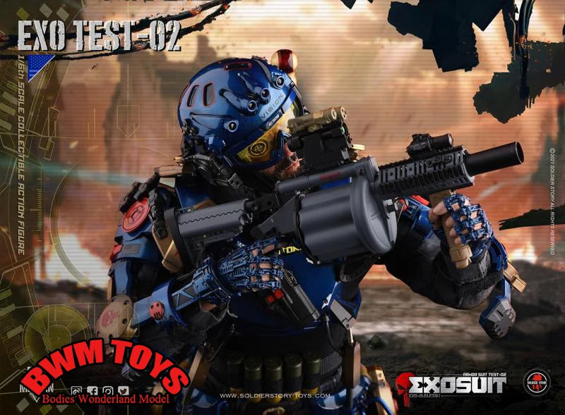 SoldierStory SS125 1/6 Scale Test -02 Science Fiction Future Articulate Skeleton Heavy Weapon 12'' Male Solider Action Figure