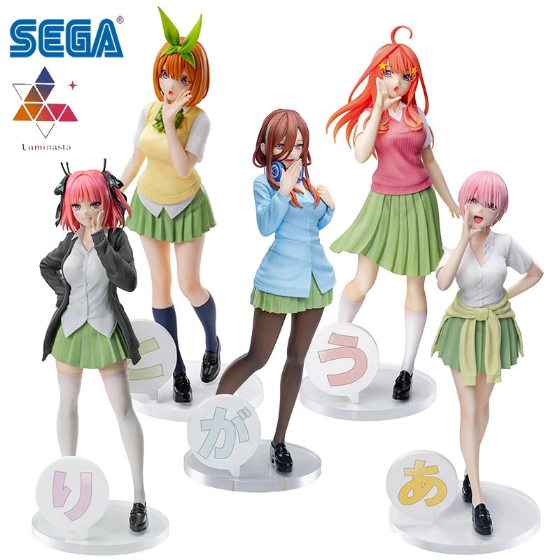 SEGA Luminasta The Quintessential Quintuplets Nakano Ichika Nino Miku Yotsuba Itsuki PVC 20CM Anime Action Figures Model Toy