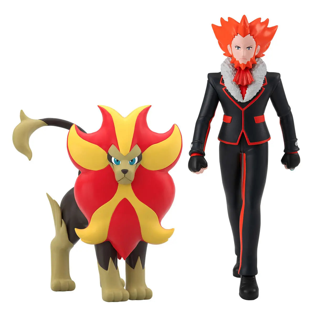Bandai Pokemon XY Game Anime SCALE WORLD Kalos Region Lysandre Pyroar PVC Action Figures Pokemon Pikachu Figurine Model Toys