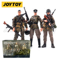 JOYTOY 1/18 3.75 Action Figure (3PCS/SET) WWII Germany Wehrmacht Spring Camouflage Anime Collection Military Model