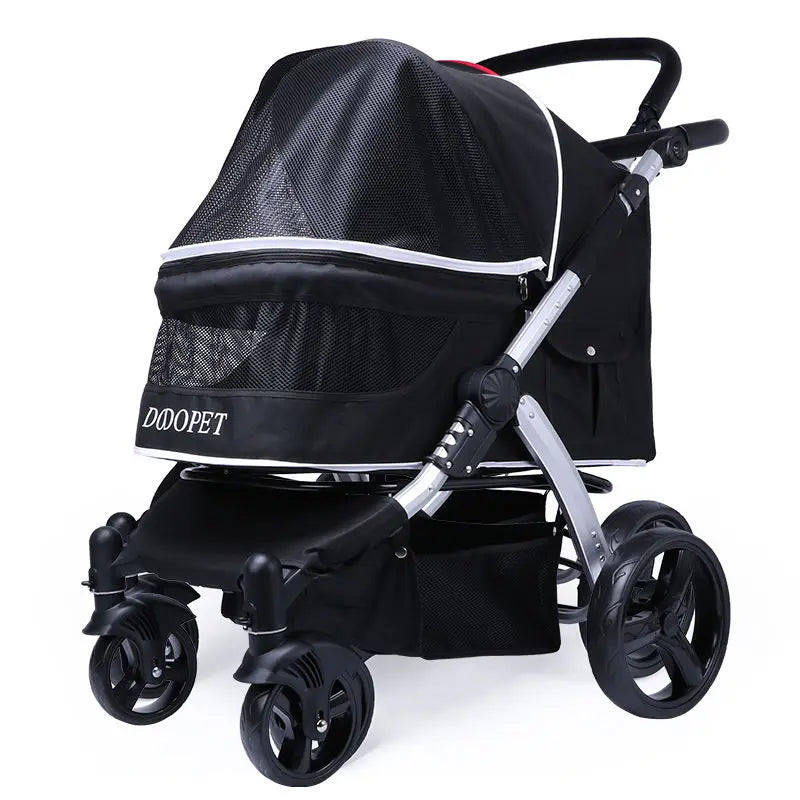 Foldable Dog Strollers 35KG Medium Luxury Dog Strollers Designer Cute Travel Outdoors Dogs Stroller Cheap Portable Pet Supplies