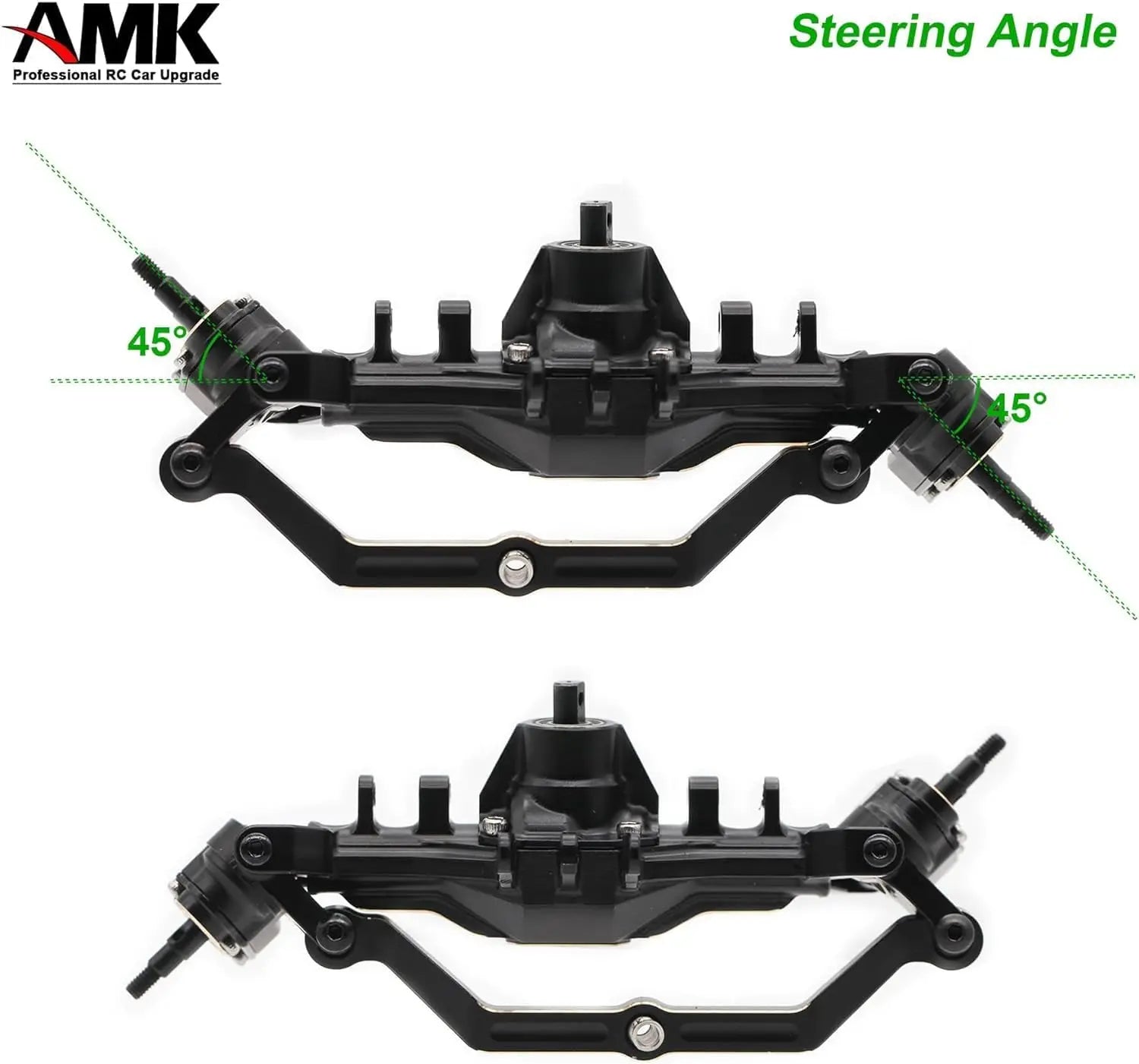 AMK TRX4M Brass Portal Axle  Kit Complete Set with 7mm Hex Wheel Hubs and 4mm Adapters for 1/18 RC Crawlers TRX4M Bronc Defend