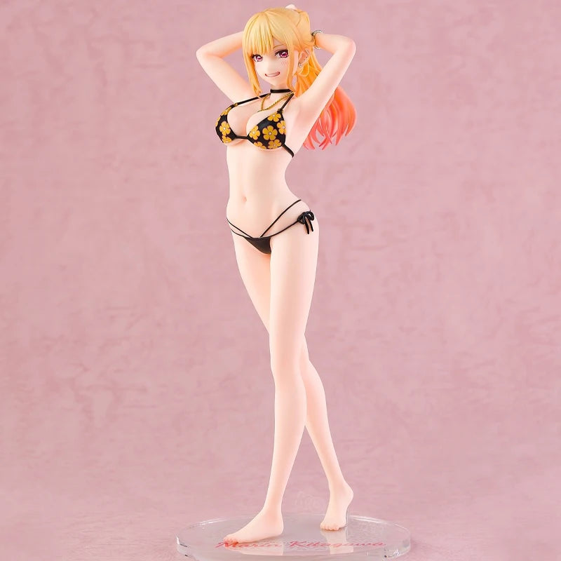 23cm My Dress-Up Darling Marin Kitagawa Swimsuit Anime Girl Figure Marin Kitagawa Bikini Action Figure Adult Sexy Model Doll Toy