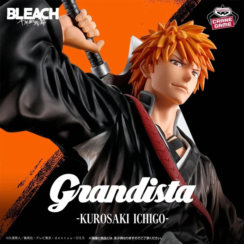 New In Stock Bandai Genuine BANPRESTO Grandista BLEACH Kurosaki Ichigo Anime Action Figure Collectible Model Toy Ornaments Gifts