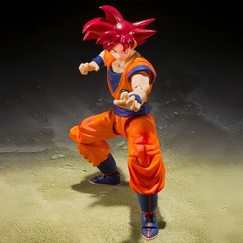 Original Bandai S.H.Figuarts Dragon Ball Super Super Saiyan God Son Goku Articulated Action Figure Collectible With Original Box