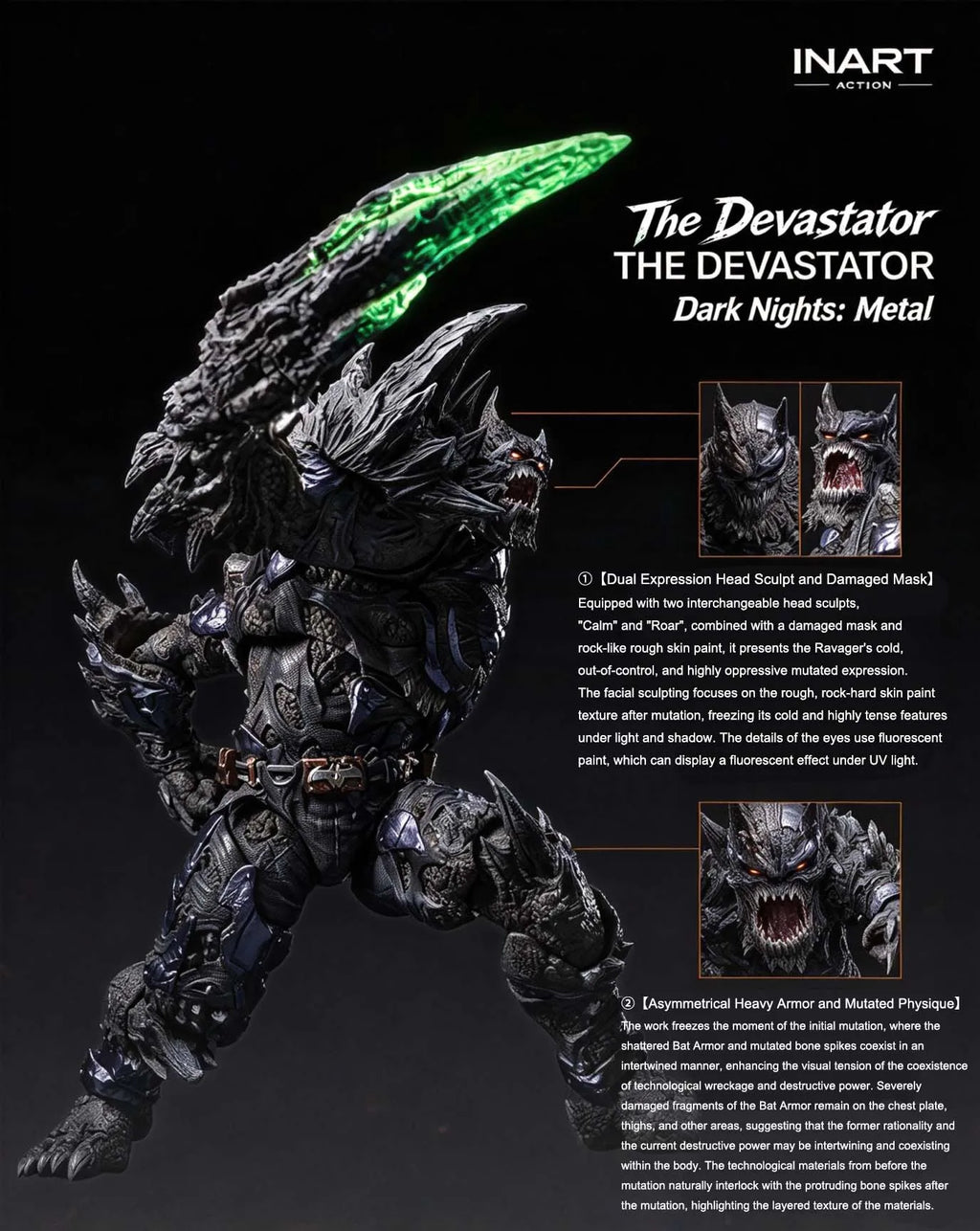 [In Stock] INART Action "Dark Nights: Metal" The Devastator 1/12 Action Figure Dark Multiverse Collectible Movable Model Gift