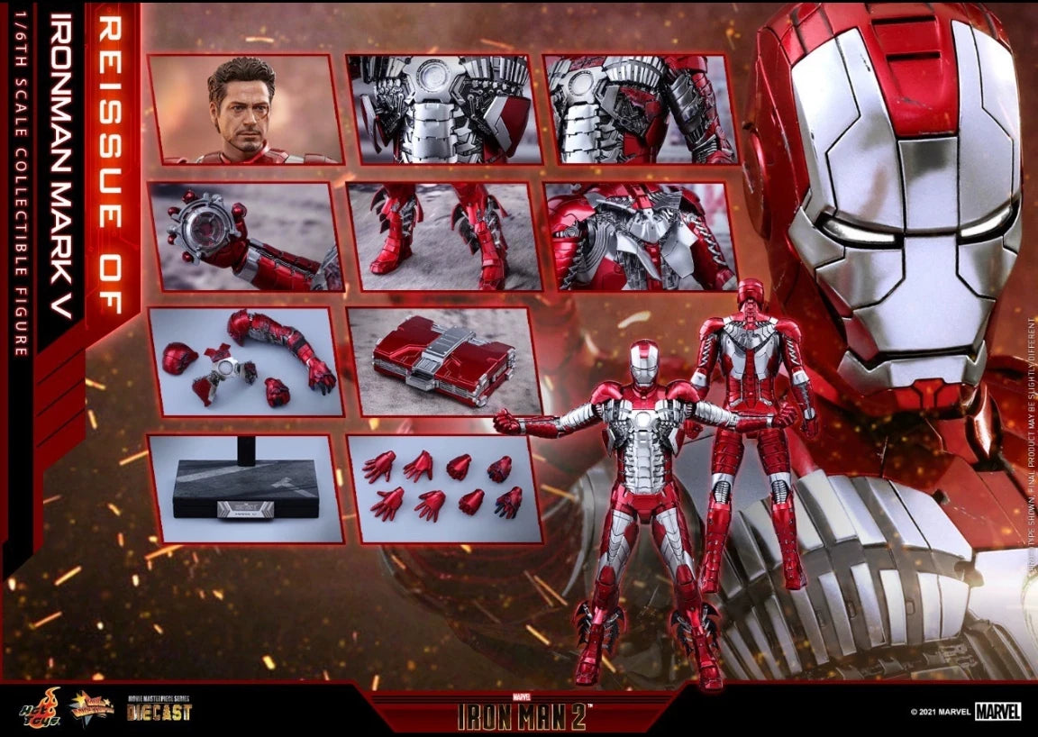 New Original Hot Toys Marvel IRON MAN MARK 5 MMS400 Action Figures Toys Gifts Collection
