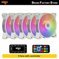 Aigo AR12 120 мм вентилатор за компютърна кутия RGB радиатор Aura sync SATA порт 12 см охладител ARGB безшумен контролер вентилатор за охлаждане