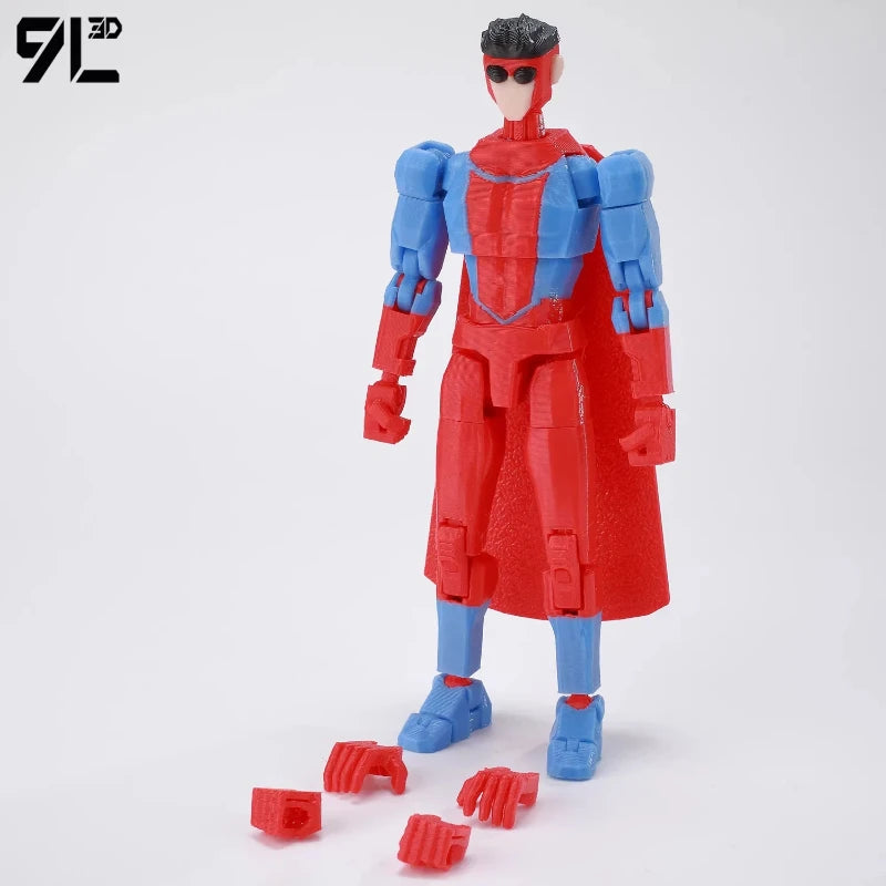 9L 3D Invincible Omni Man Titan Action Figure - Multi-Jointed Articulated Collectible Toy for US Comic Fans Display