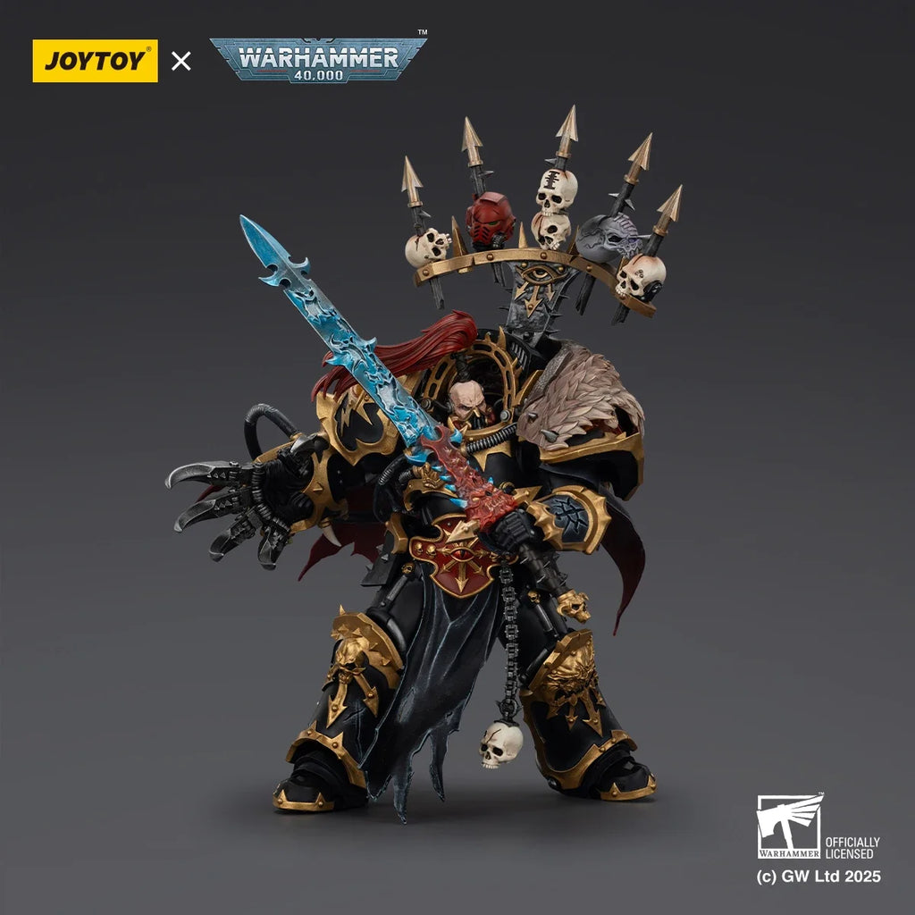 JOYTOY Warhammer 40K Black Legion Abaddon the Despoiler 1/18 Action Figure Game Character Model Collectible Toy Gifts 16.2cm
