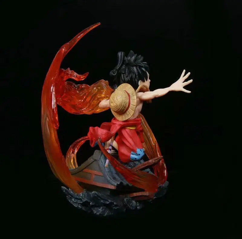 One Piece Wano Country Kimono Gear 2 Luffy Roof Top Statue Figure Anime Model Collectible Display Gift