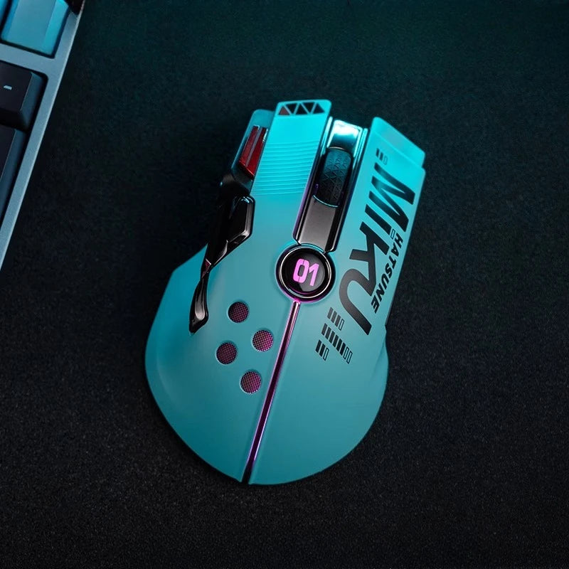 Hatsune Miku Anime Wireless Gaming Mouse by RGB Collectible Gaming for Pc Computers Laptop Mouse Gifts