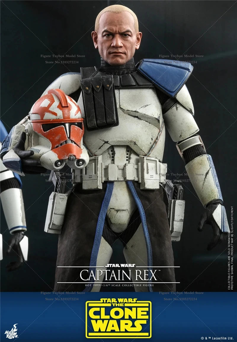HOTTOYS HT 1/6 TMS018 Captain Rex Collectible Action Figure Star Wars: The Clone Wars Fiction Movie Simulation 12" Male Soldier