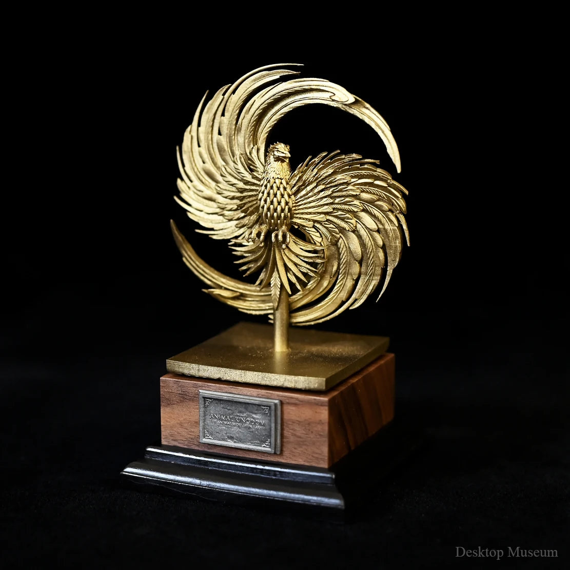 100 mm Tischdekoration aus Kunstharz, goldener Adler, LTCP-410