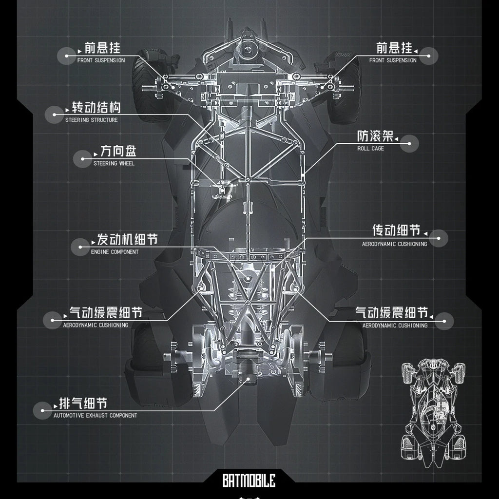 【In Stock】Xiwan Club Batman Vs. Superman Justice League Batmobile Assembly Set of Figure Dolls