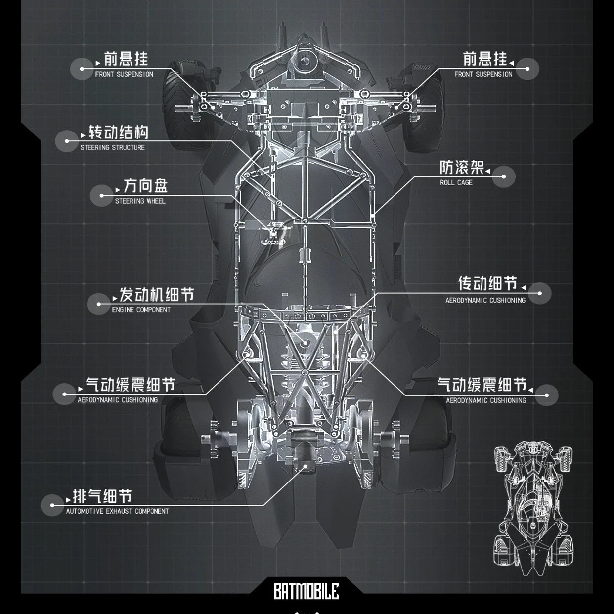 【In Stock】Xiwan Club Batman Vs. Superman Justice League Batmobile Assembly Set of Figure Dolls
