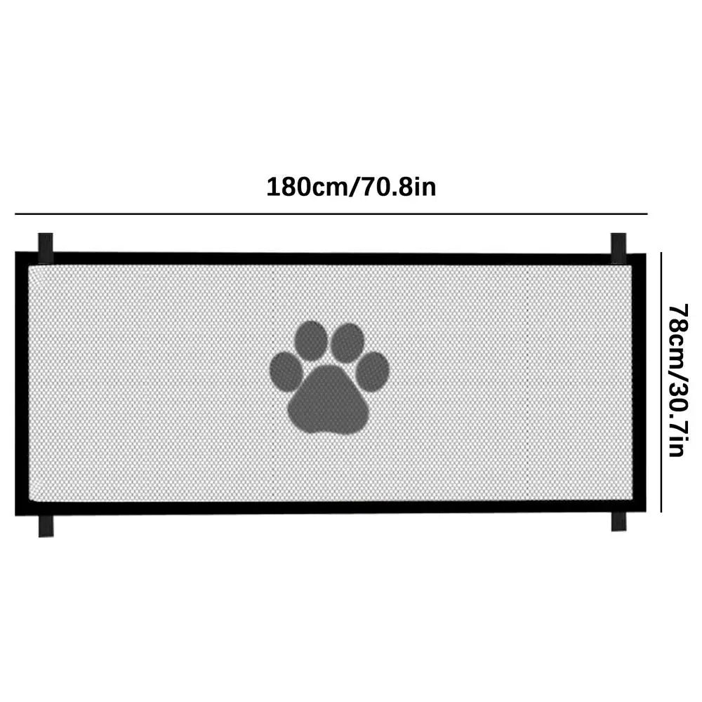 Expandable Safety Wide Pet Gate Folding Fence Net for The House Indoor Outdoor Stairs Barrier Doorway Halls Kitchen Easy Install