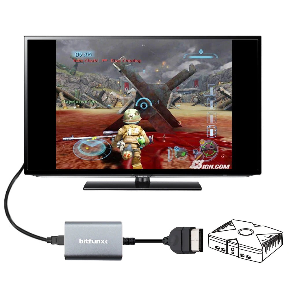 Bitfunx HDMI Adapter for XBOX Classic Retro Gaming Consoles HD Cable Accepts 5.1 Dolby Digital Surround Sound