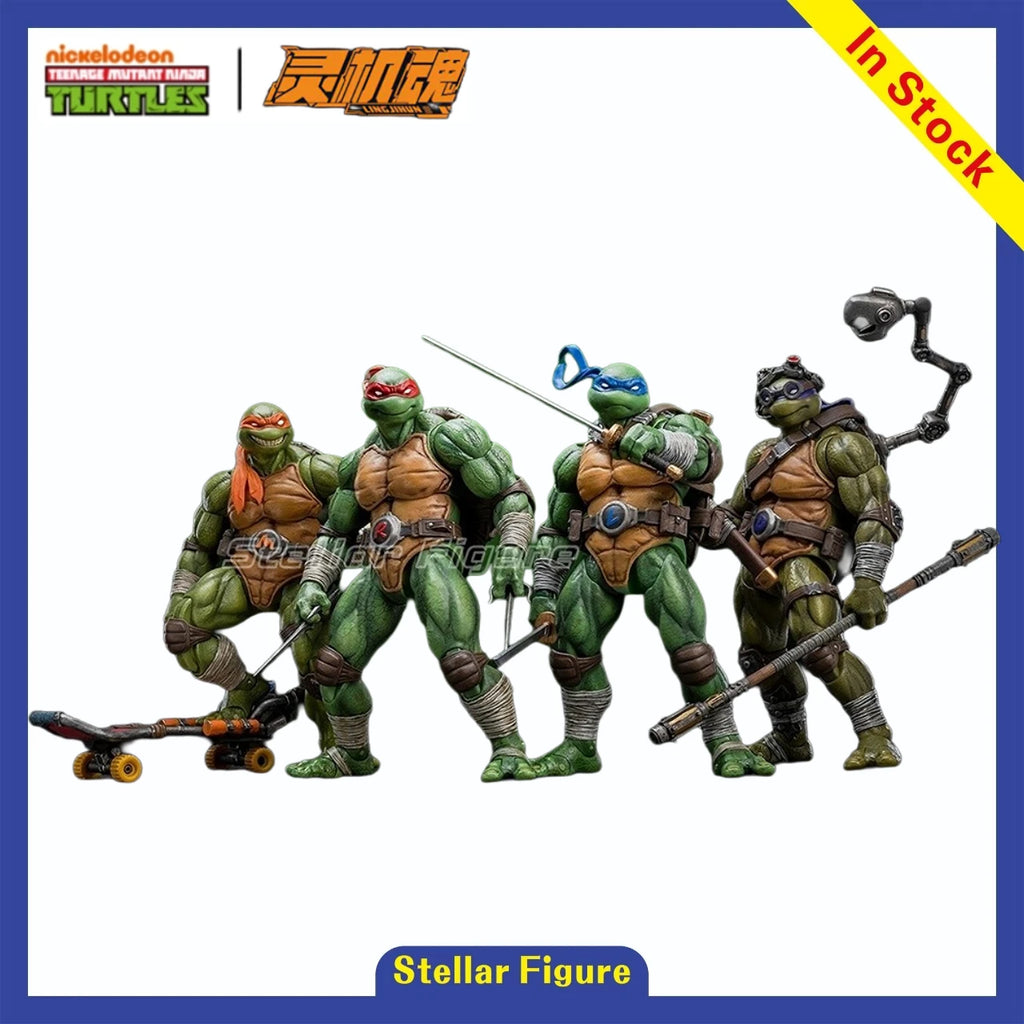 【SF】JOYTOY TMNT 1/19 Action Donatello Michelangelo Leonardo Raphael  Donatello Figure Model Toys Gifts Collection Ornaments