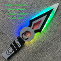 Beleuchtetes Spielzeug mit bunten Effekten Valorant Karambit Impression Jett Kunai Grafikkarte Klauenmesser Wiederaufladbares Modellspielzeug