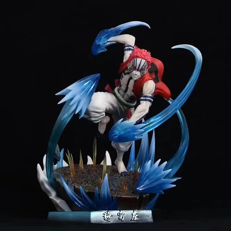 Hot 26cm Demon Slayer Kimetsu No Yaiba Akaza Upper Moon Three Battle Pose  Anime Figure Statue Desktop Decoration Toy