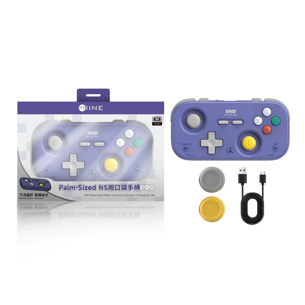 IINE Pocket Retro Game Controller Compact Portable with Hall Joysticks 1000Hz Recessed Joystick Customizable Controls For Phone