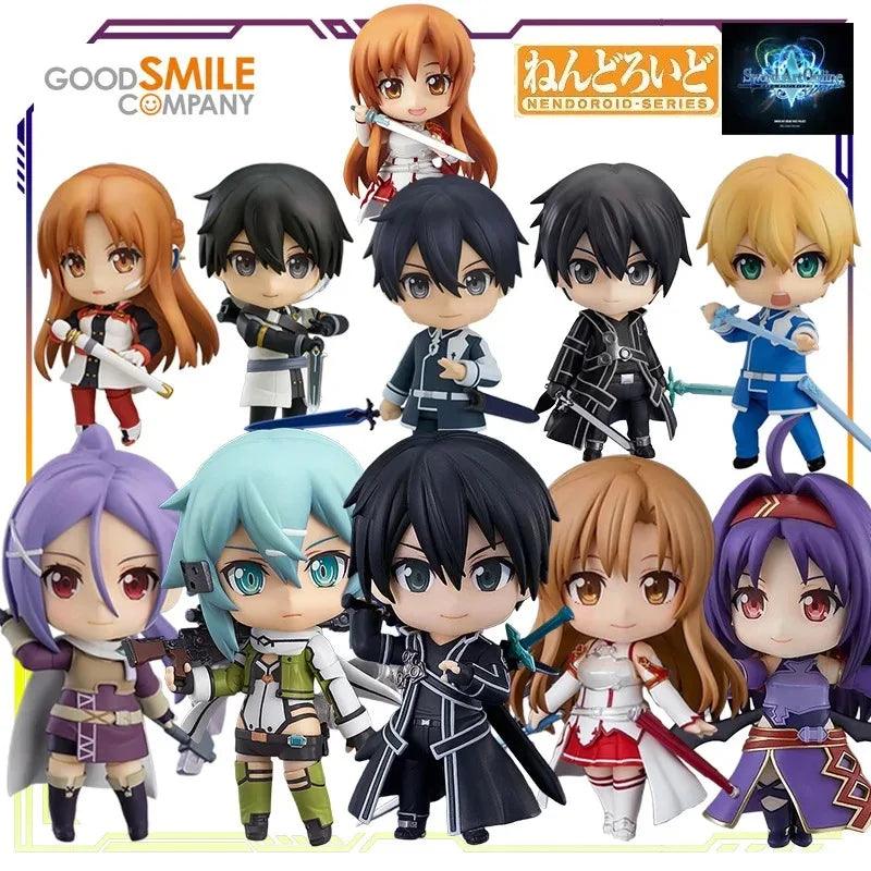 GSC Original Nendoroid Sword Art Online Series No.452 Asada Shino/Kirito PVC Articulated Collectible Action Figure Display Model