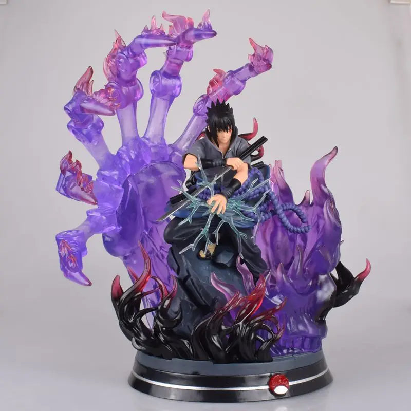 35cm Uzumaki Naruto Uchiha Sasuke Figure NARUTO GK Susanoo Rikudousennin Model Light-Up ModelDesktop Ornament Gift Toys for Boy