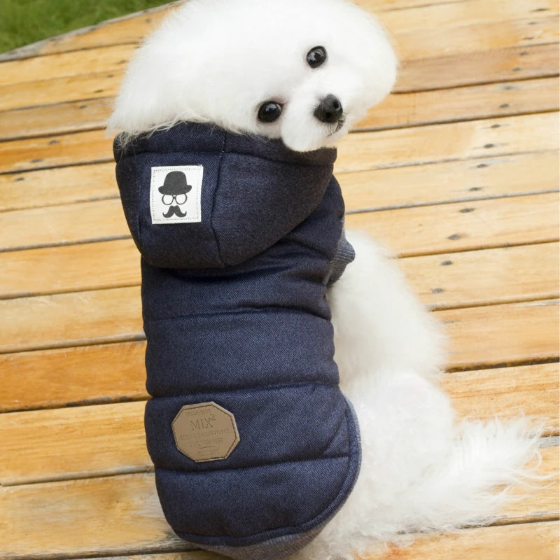 Verdickter Hundemantel-Overall für den Winter, warme Hundekleidung für kleine Hunde, Welpen, Chihuahua, Jacke, Pudelkostüme, Haustiermäntel, Yorkie-Bekleidung