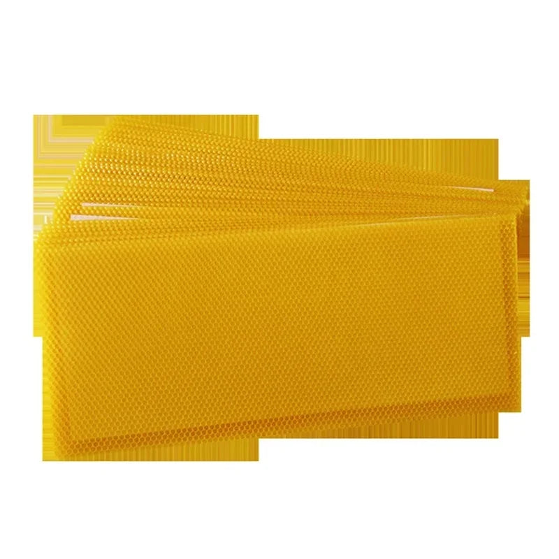 30 Pcs Deep Beeswax Foundation Sheets for Beekeeping Frames - 41.5x19.5 cm Honey Bee Hive Tools