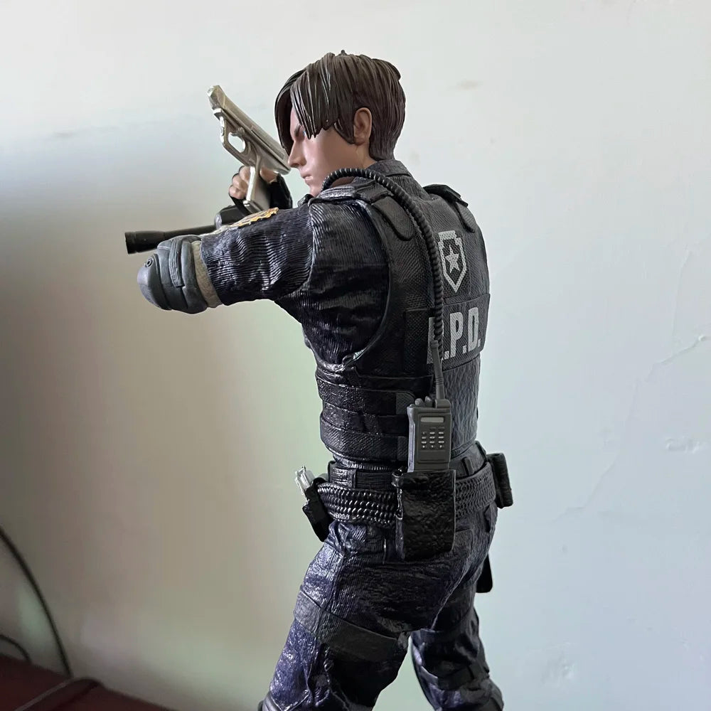 Biohazard Leon Scott Kennedy Anime Figure Brown Jacket Evil Police Game Model Toy Collection Birthday Gifts