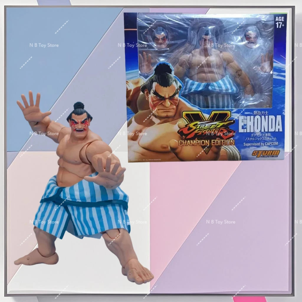 In Stock, 100% Original Storm E Honda Street Fighter 1/12, Game Character Model, Mobile Doll Art Collection