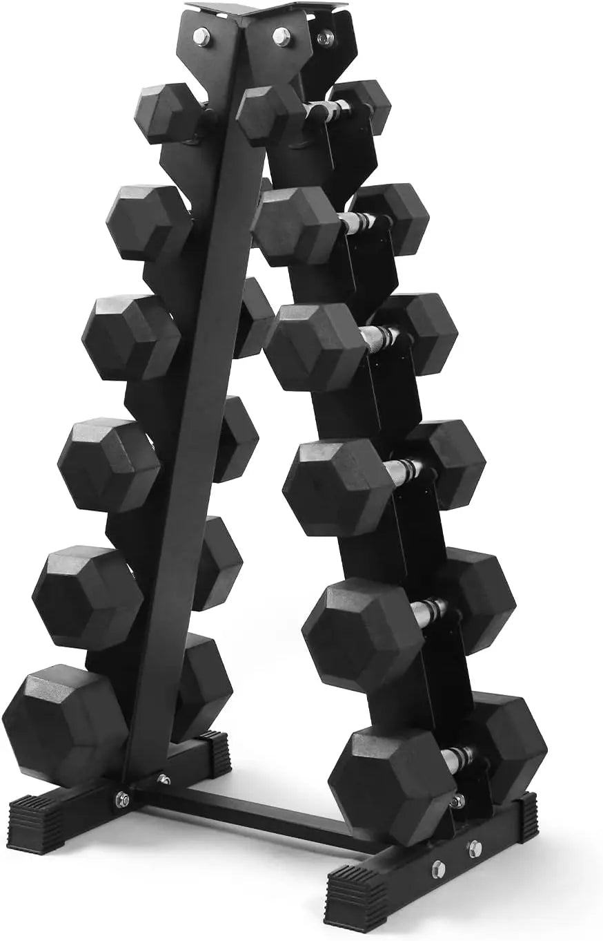 300 350 450 200 210 LB RubberDumbbells Set with Optional Dumbbell Rack Multi Weight Set to Choose Ideal for Home Gym and Fitness