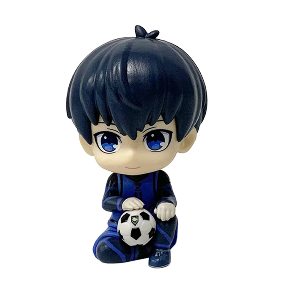 NEW Blue Lock Kawaii Nagi Yisagi Isagi Yoichi Sitting Action Figure Doll Tabletop Model Anime Peripheral Creative Birthday Gift