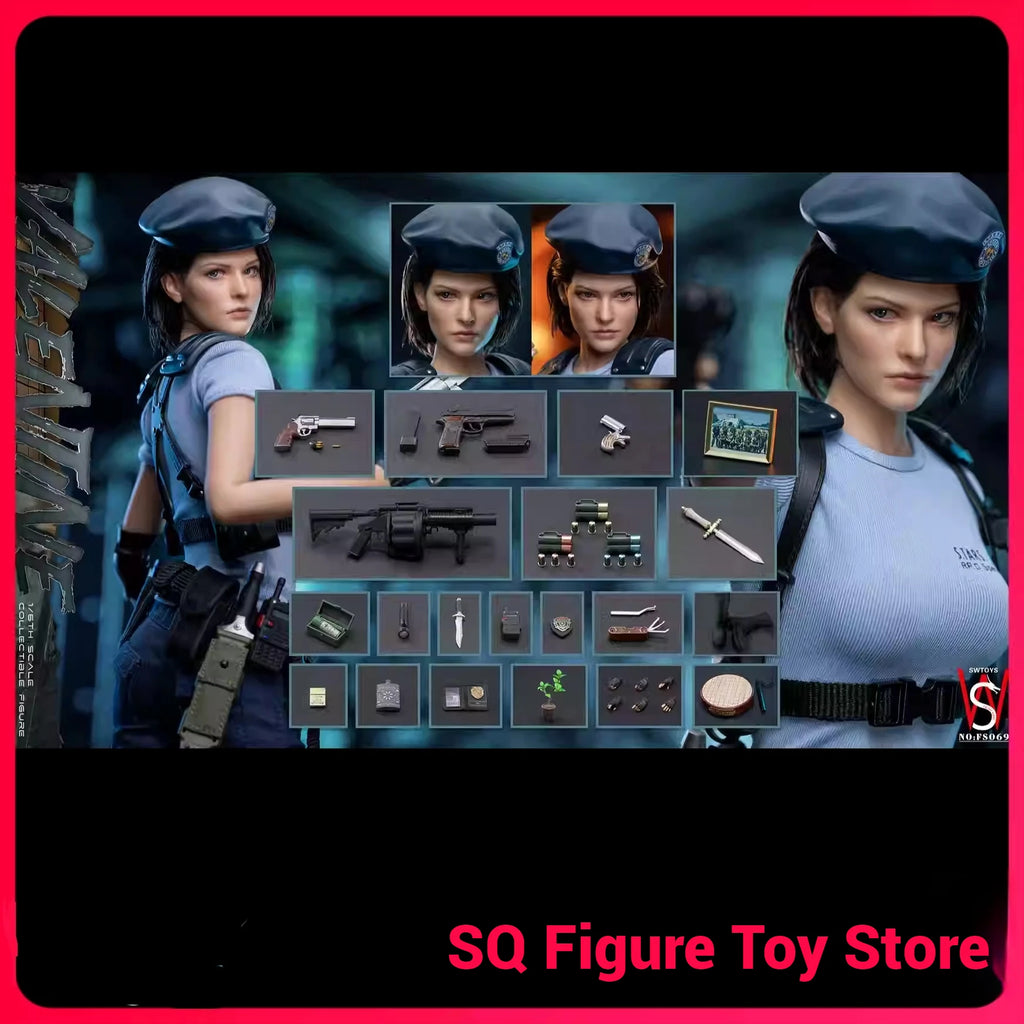 Original 1/6 SWTOYS Resident Evil FS069 Jill Valentine 12inch Scale Collectible Soldier Action Figure Model Toy In Stock