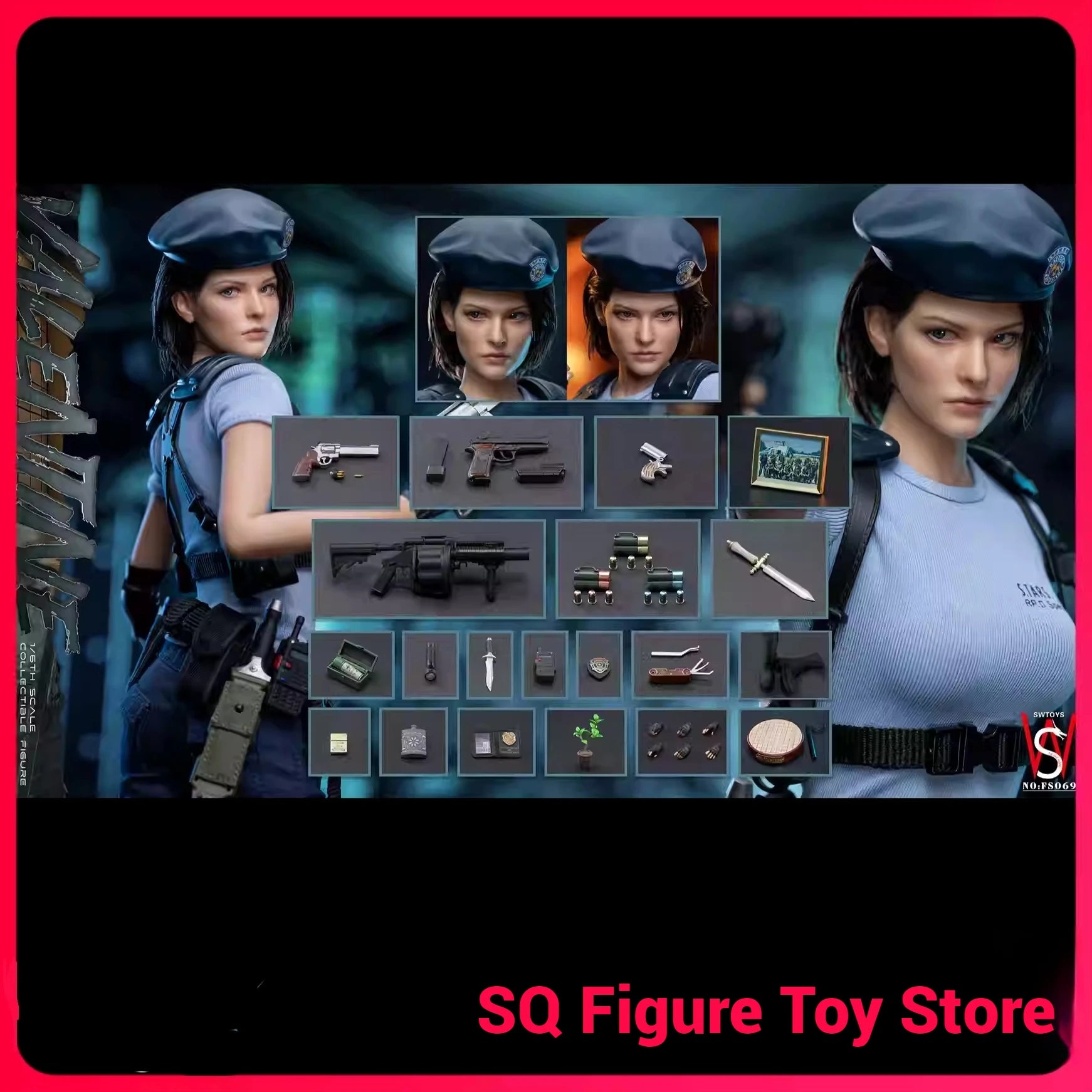Original 1/6 SWTOYS Resident Evil FS069 Jill Valentine 12inch Scale Collectible Soldier Action Figure Model Toy In Stock
