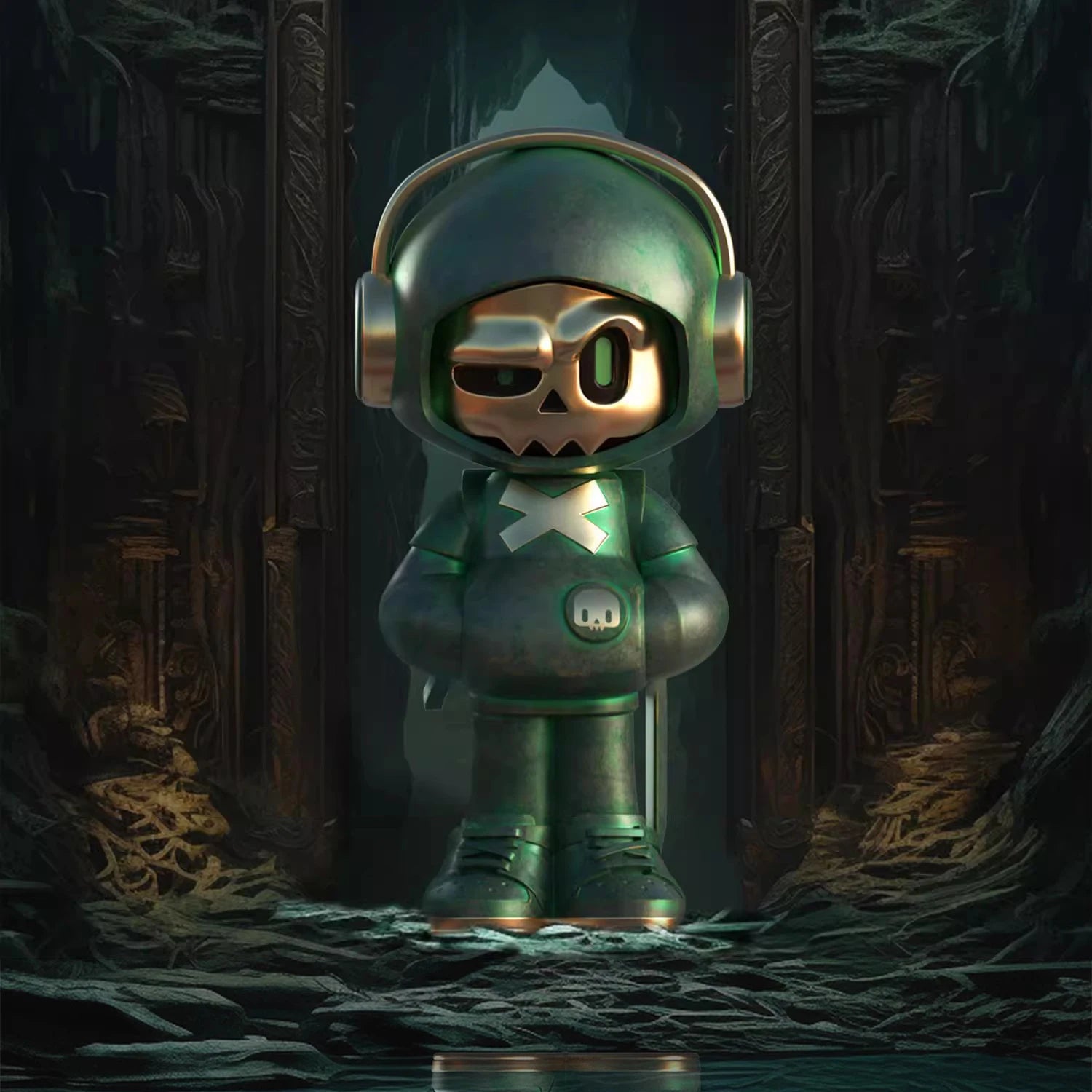 Mr.Bone Mini 2 Generation Time Traveler Series Caixa Caja Dolls Gift Anime Action Figure Toys Desktop Ornament