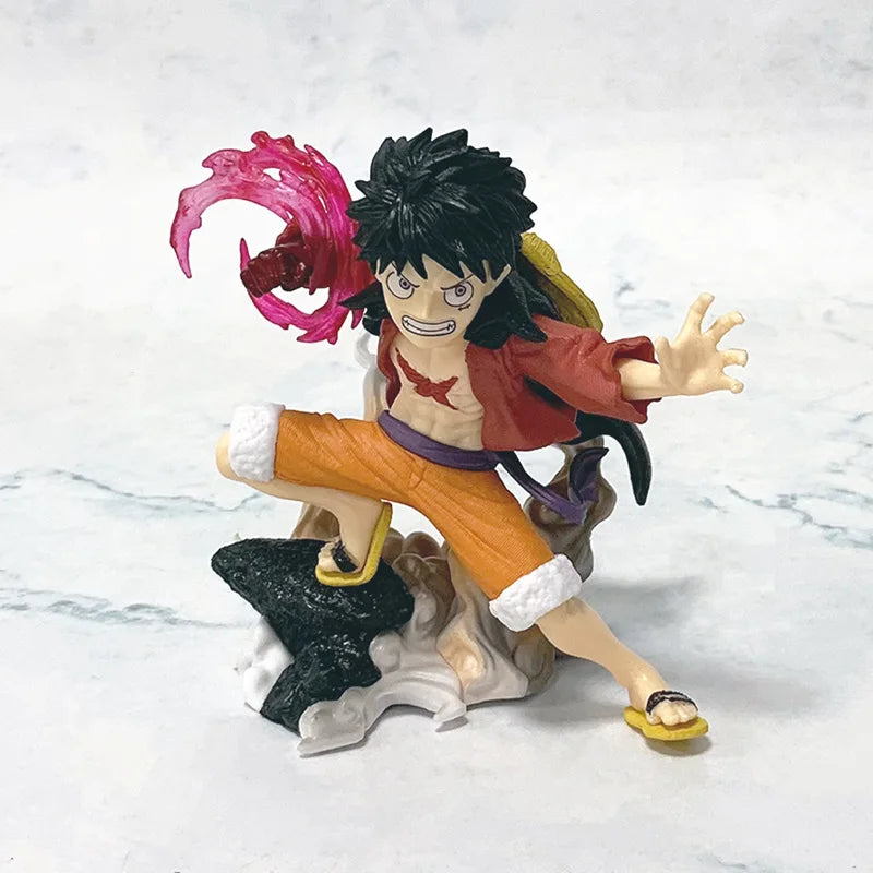 10 cm große One Piece Luffy-Figur, Monkey D. Luffy, Flowing Cherry, Actionfigur, PVC, Anime-Sammlerstück, Modellpuppe, Spielzeug, Kindergeburtstagsgeschenk